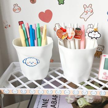 Großhandel B2B Moderner minimalistischer Stil Weißer Stifthalter Becher Eimer